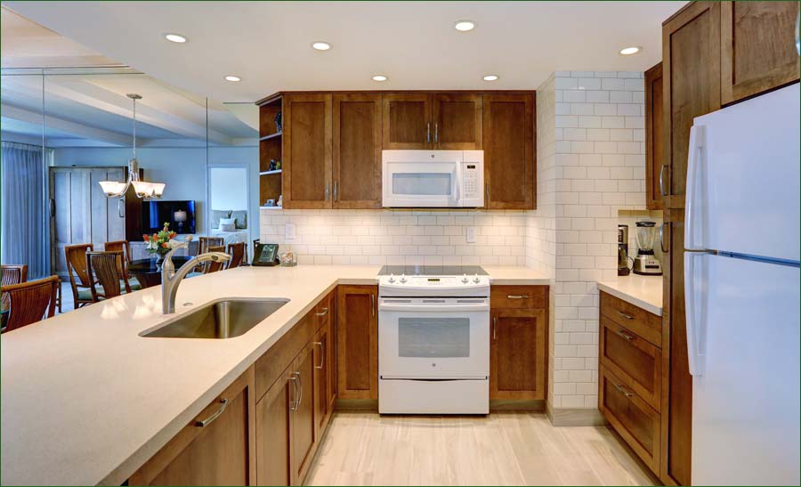Fully appointed and equipped kitchen with newly upgraded appliances.