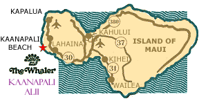 Map Of Maui and Kaanapali Beach Hawaii 2481 Kaanapali Parkway Lahaina, HI 96761