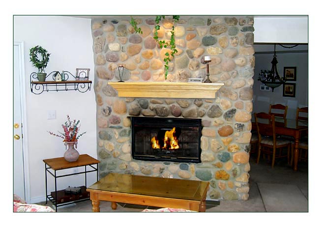 Park City vacation home for rent by owner features a double sided fireplace in each of two homes listed 