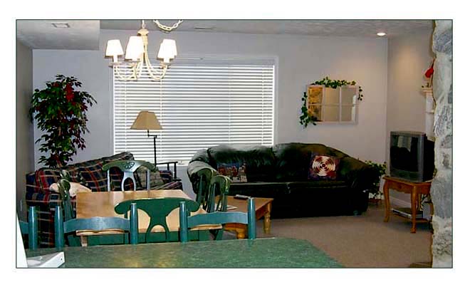 The clean floorplan is nice for togetherness but privacy.