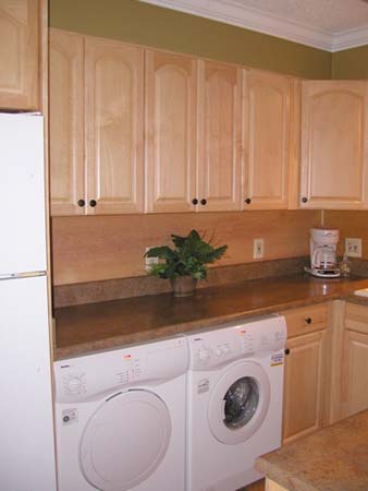 Private laundry in Summit condo.