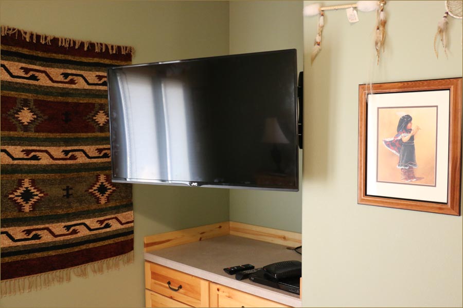 Flat screen tvs in every bedroom suite.