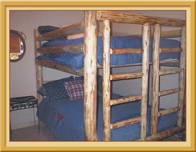 Great Buckaroo Bunk Room, with extra TV and games... wonderful fun space for the kids.