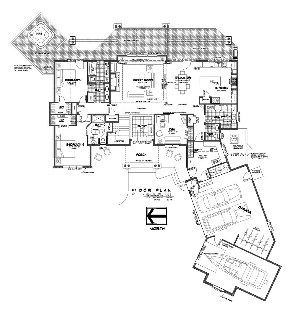 Sunriver Meadows Lodge 5 Bedroom - 5.5 Bathroom Sleeps 16 Plus Floor Plan