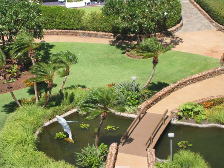 Whaler Resort on Maui is surrounded with lush and fragrant landscaping.