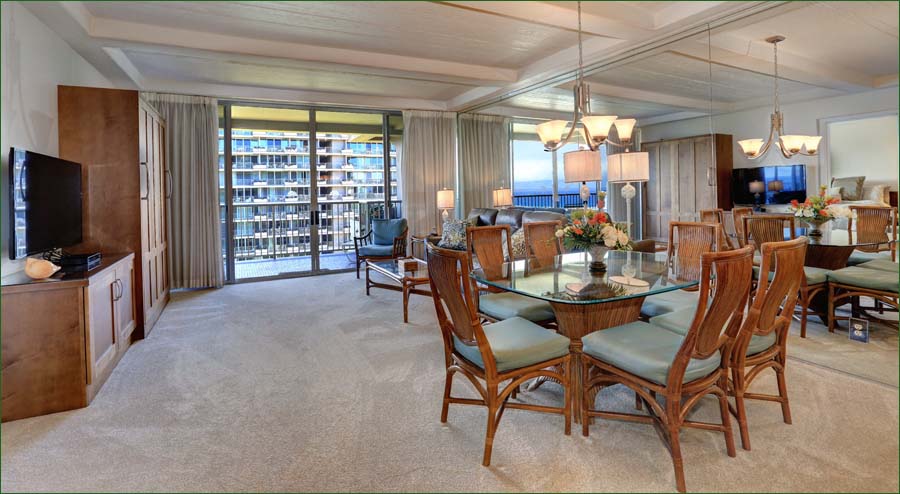 Each Maui oceanfront condo includes a fully equipped kitchen and refrigerator with ice-maker.