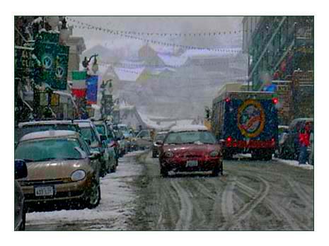 Main Street Historic Old Town Park City Utah's Snowy Streets