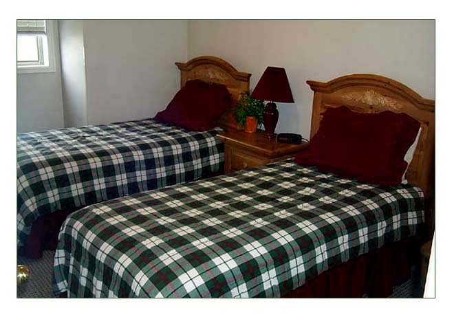 Tidy twins in the 2nd bedroom of Park City's vacation rental home on Park Avenue in Old Town.