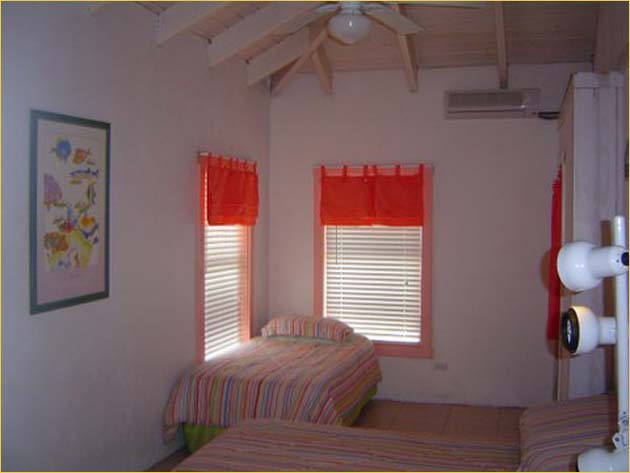 Guests bedroom Bahamas villa vacation home in Georgetown Great Exuma.