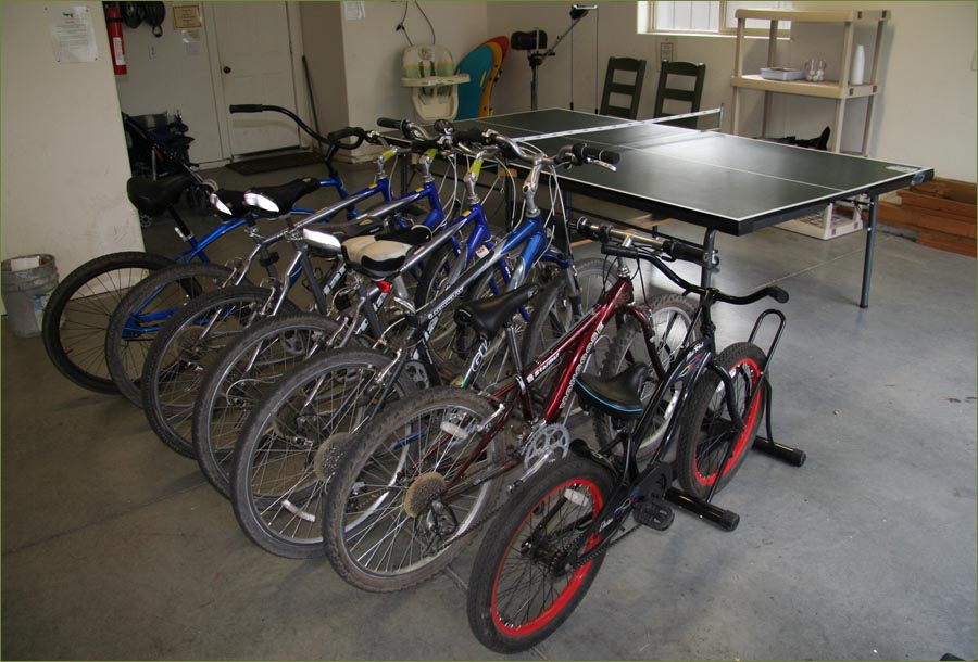 Visiters are delighted to find a family of bikes at your service!