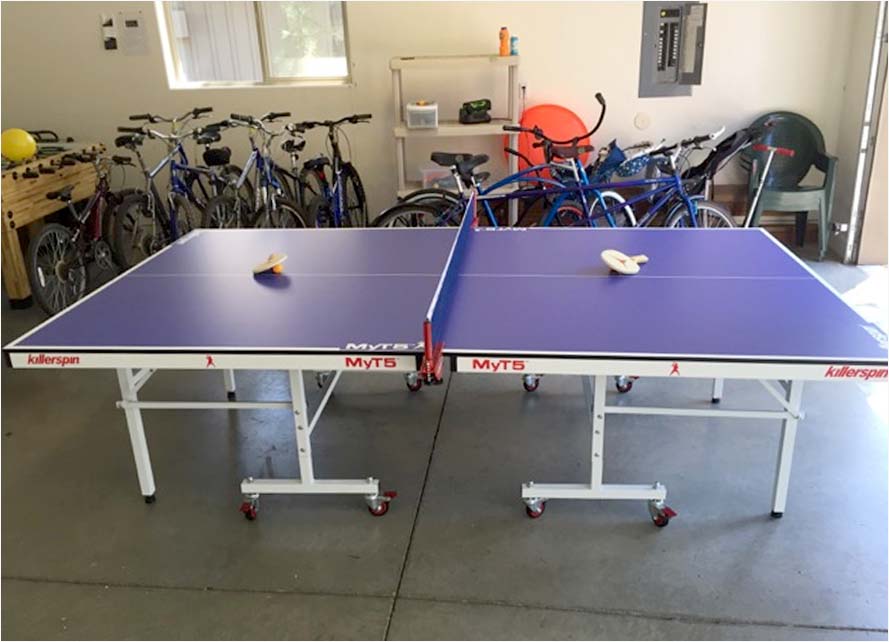 New ping-pong table in the garage.