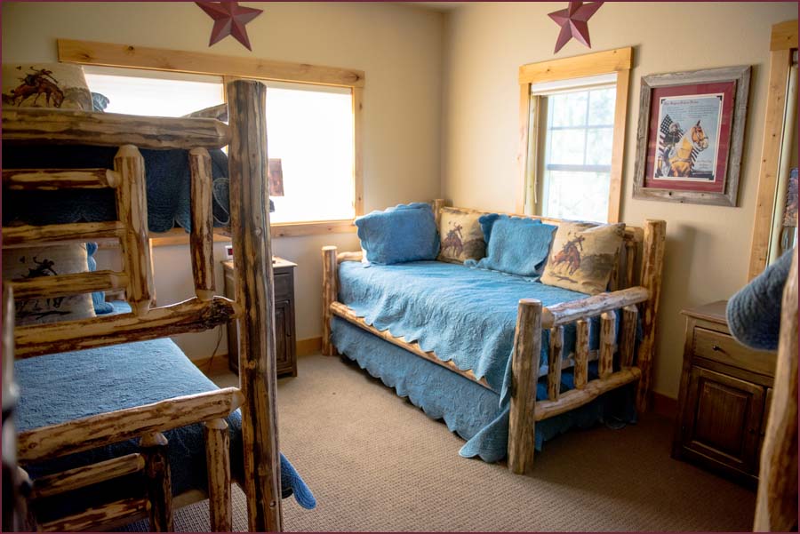 Ideal for kids and singles large bunk room with private bathroom